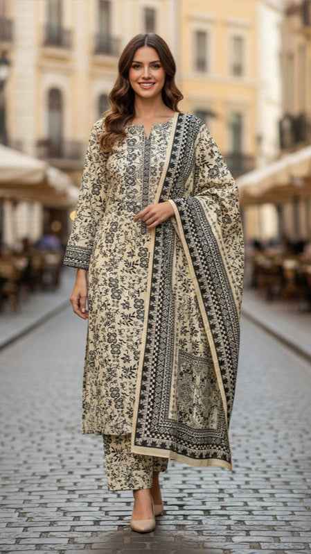 Ideas by Gul Ahmad Khaddar 3Pc