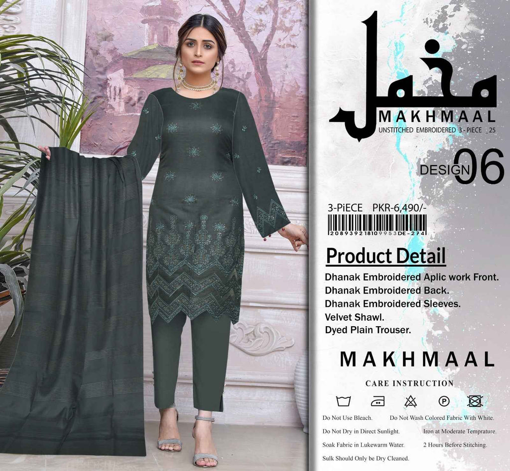 Makhmal | Luxury Embroidered | Dhanak