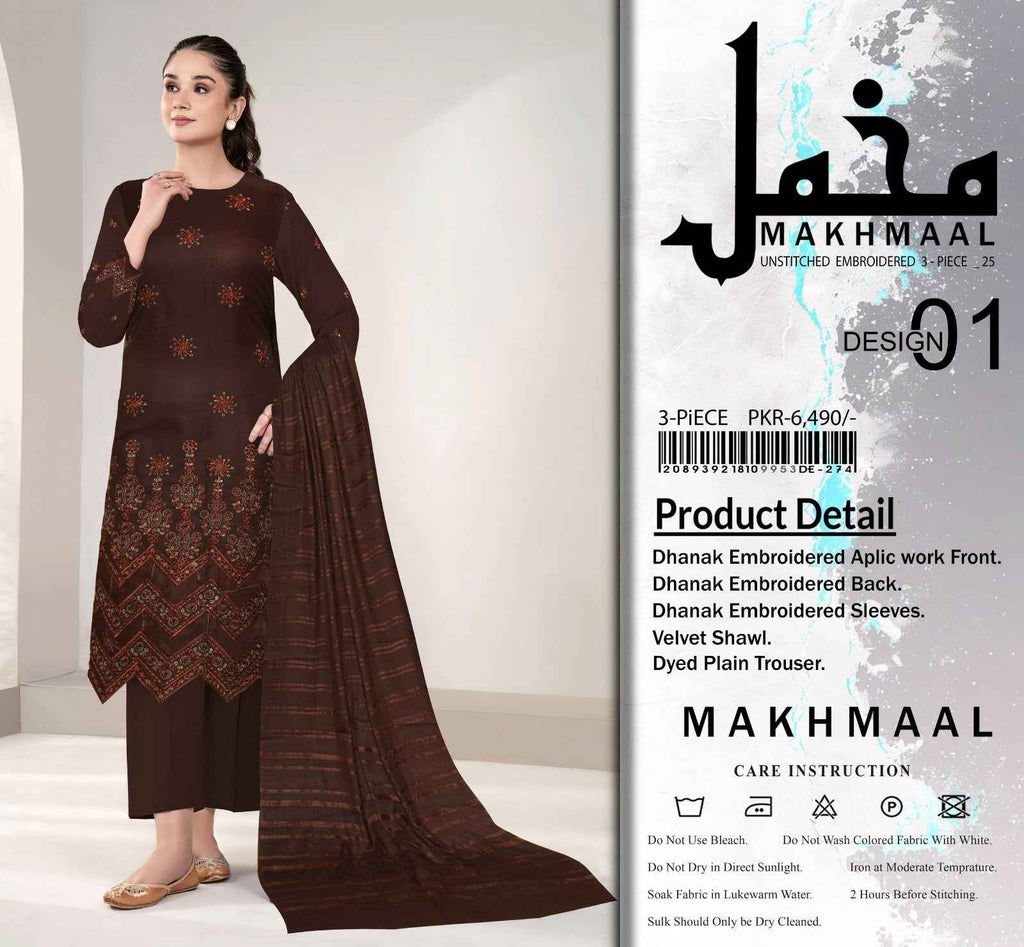 Makhmal | Luxury Embroidered | Dhanak