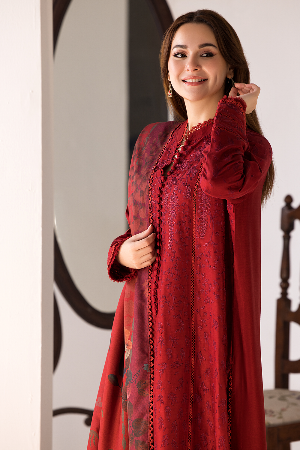 SOBIA NAZIR - 3PC DHANAK EMBROIDERED