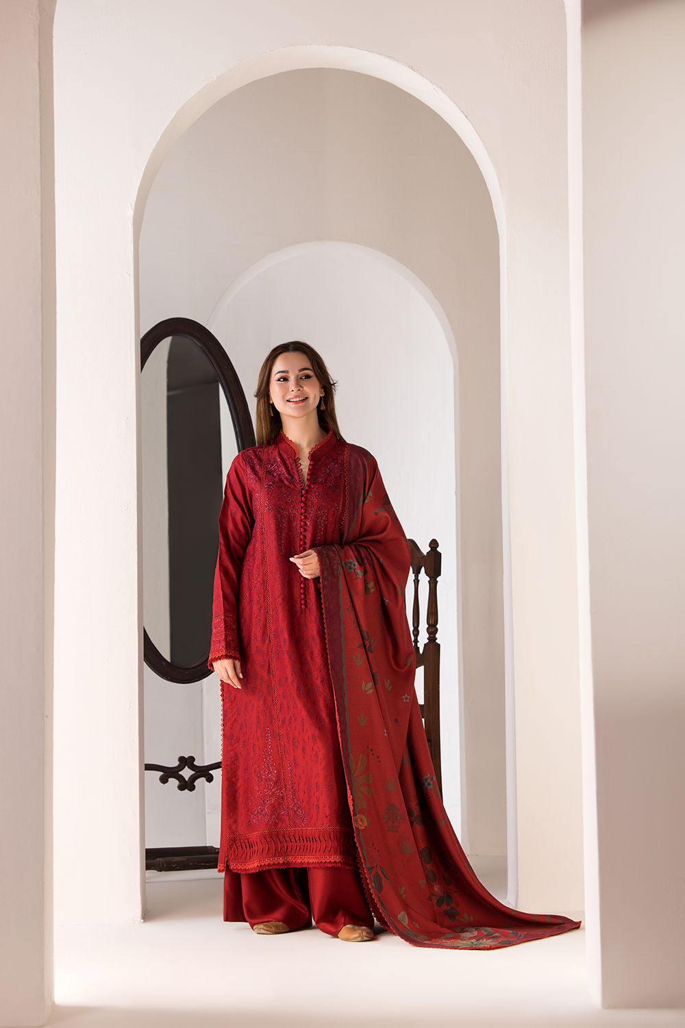 SOBIA NAZIR - 3PC DHANAK EMBROIDERED