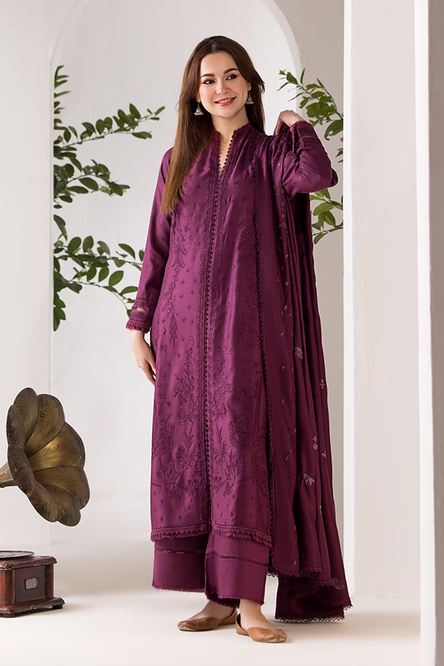 SOBIA NAZIR - 3PC DHANAK EMBROIDERED