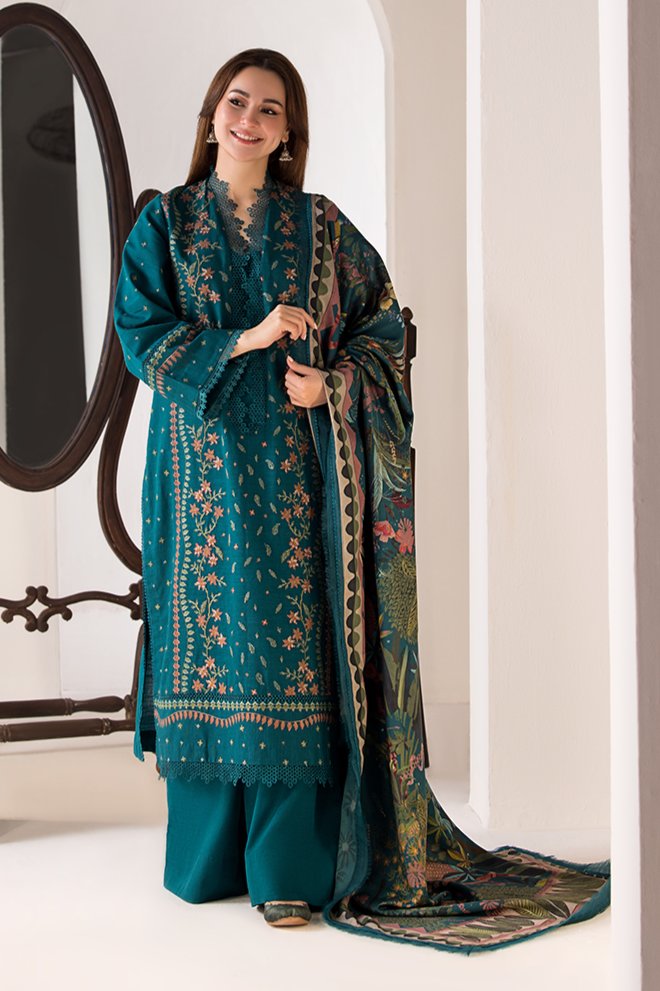 SOBIA NAZIR - 3PC DHANAK EMBROIDERED