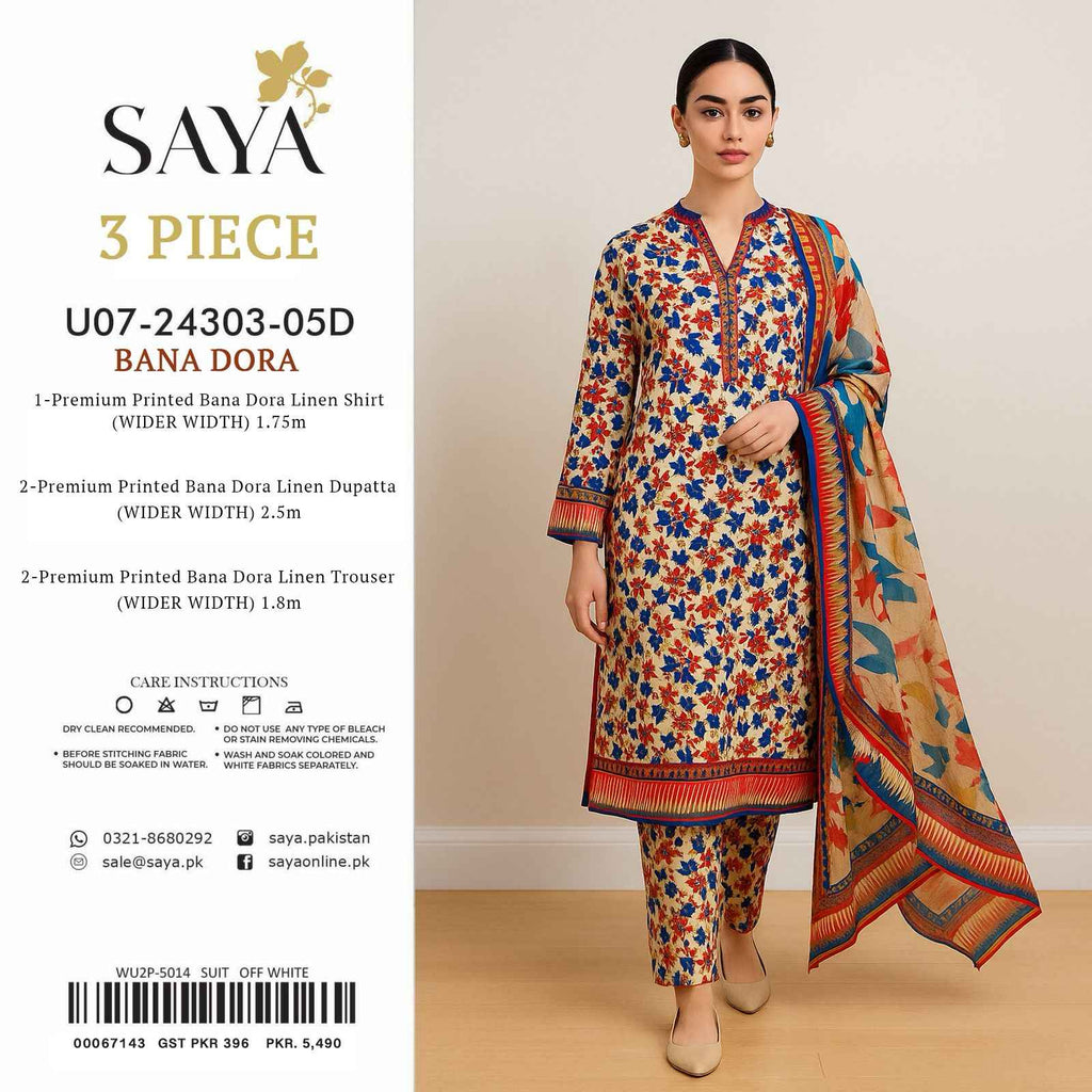 Saya| Linen | Banadora | 3 pcs