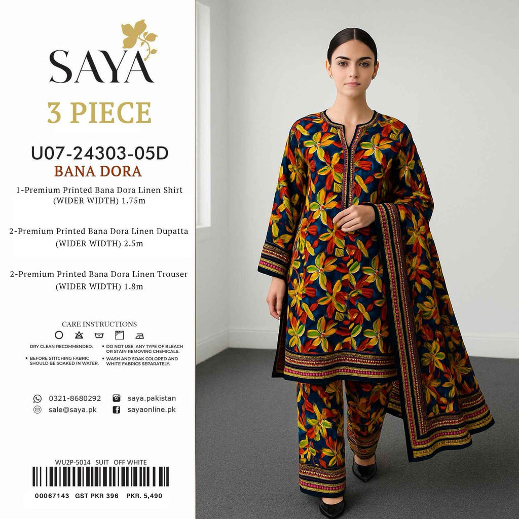 Saya| Linen | Banadora | 3 pcs