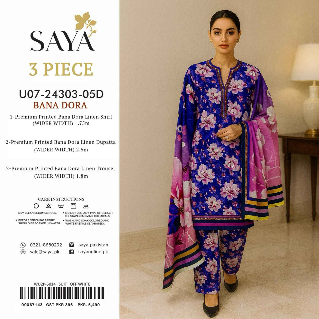 Saya| Linen | Banadora | 3 pcs