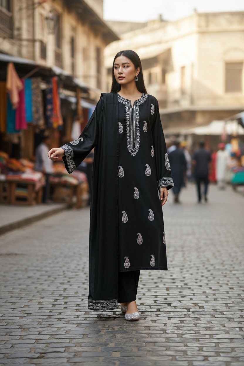 Bareeze | Embroidered | 3pc | Dhanak