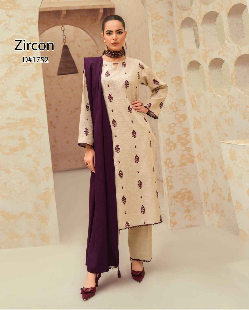 Bareeze | Embroidered | 3pc | Dhanak