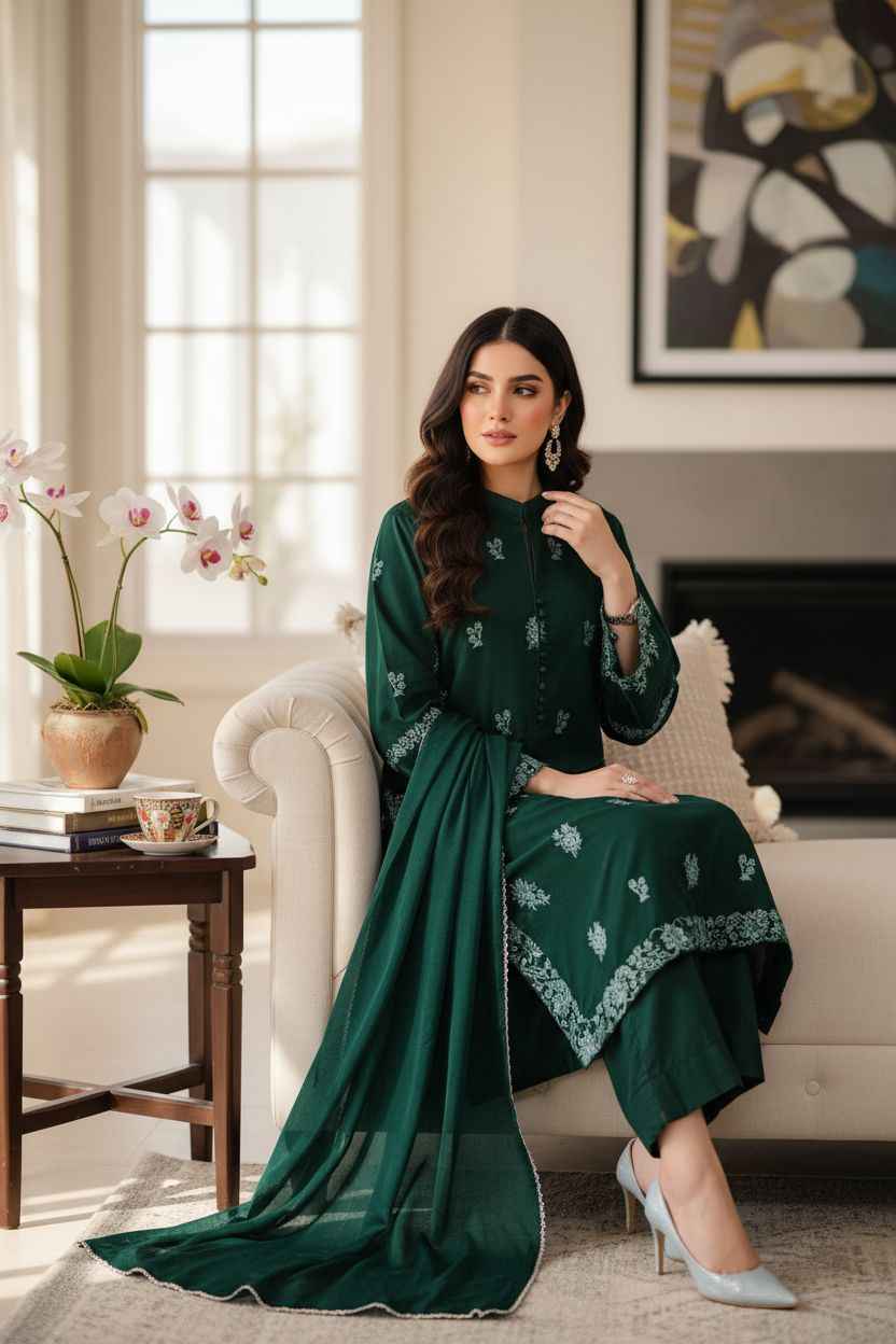 Bareeze | Embroidered | 3pc | Dhanak