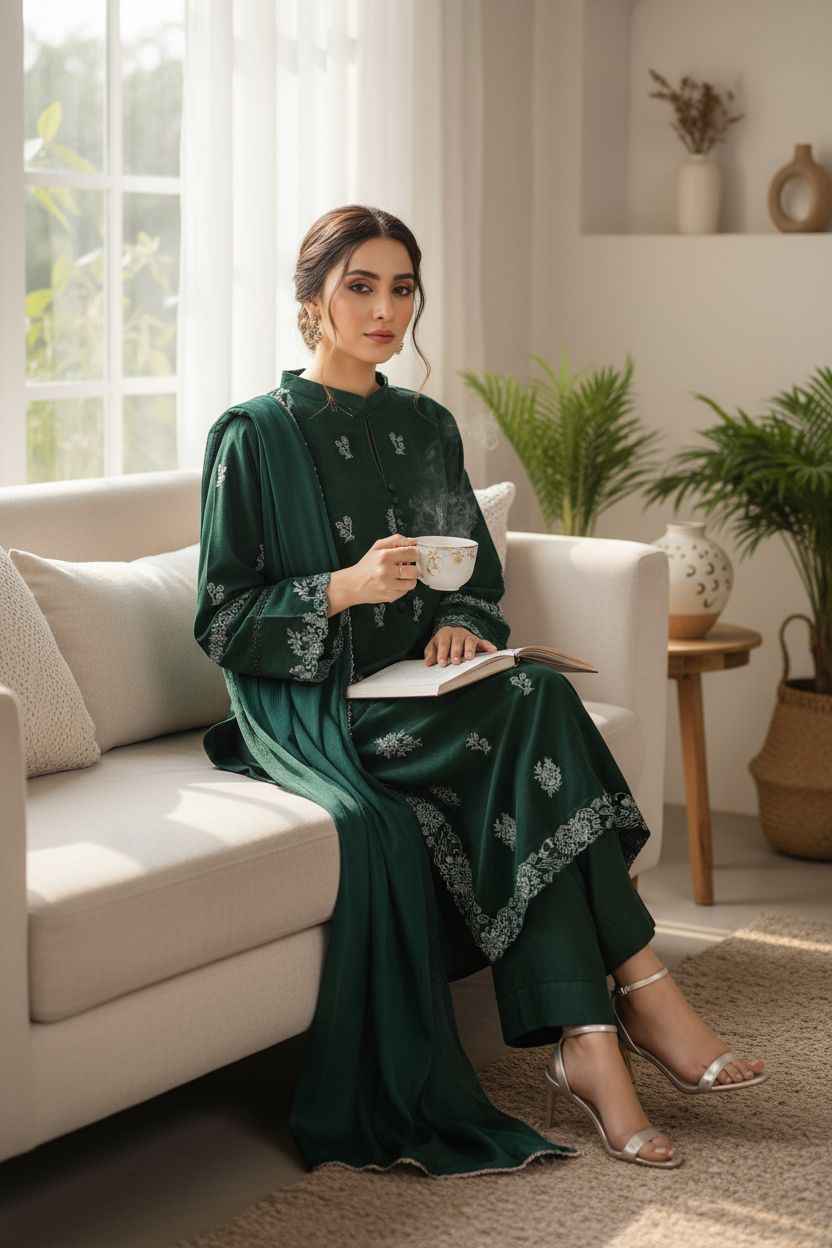 Bareeze | Embroidered | 3pc | Dhanak