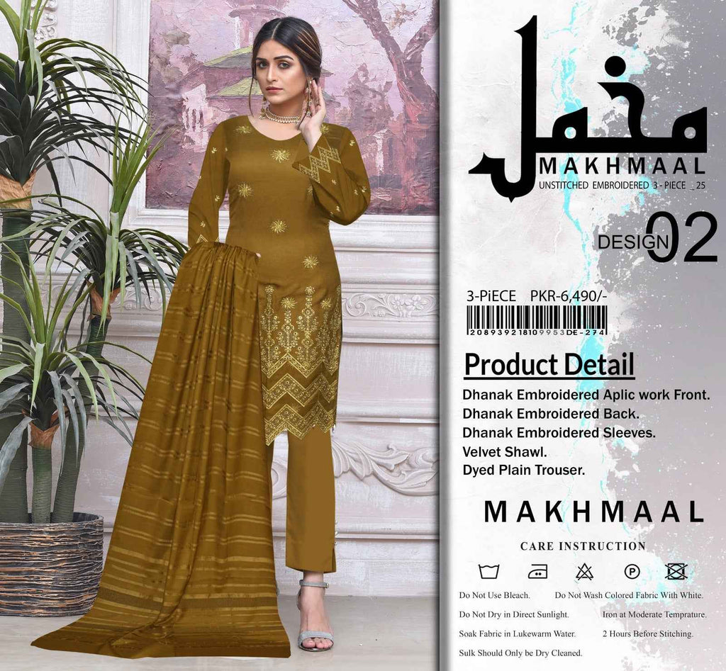 Makhmal | Luxury Embroidered | Dhanak